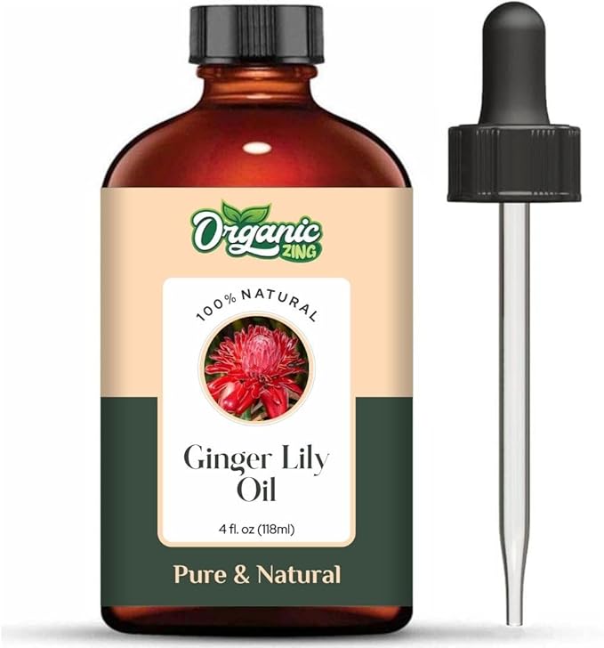 Ginger Lily (Hedychium coronarium) Oil | Pure & Natural Essential Oil for Skincare, Hair Care, Aroma and Diffusers - 118ml/3.99fl oz