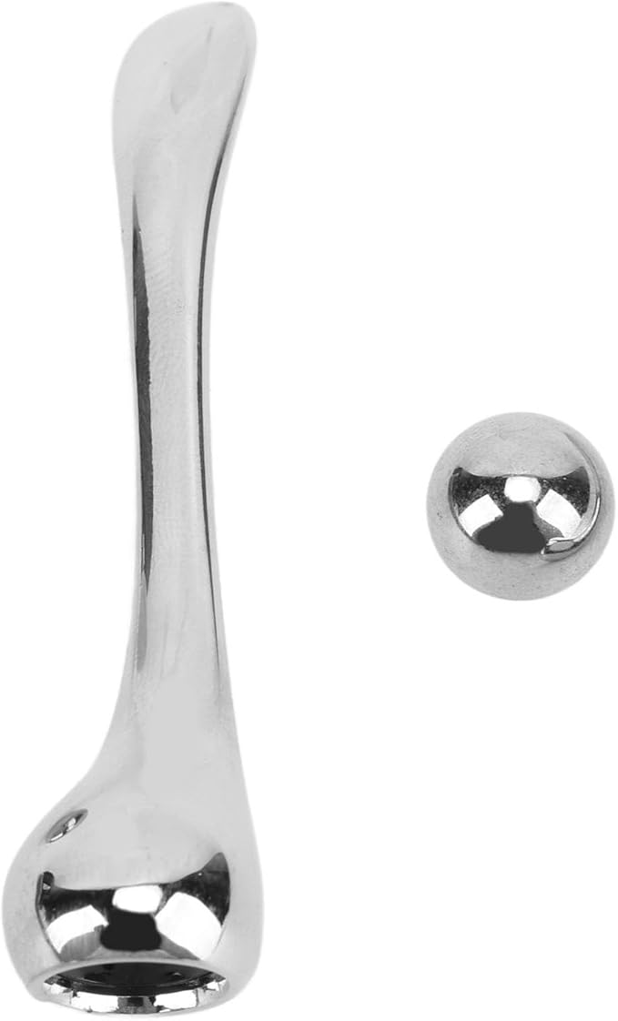 Eye Cream Applicator Tool,Metal Eye Cream Applicator Roller Wand Stick, Silver Zinc Alloy Eye Cream Spatula Scraping Massage Tool for Reducing Puffiness Wrinkle Dark Circles