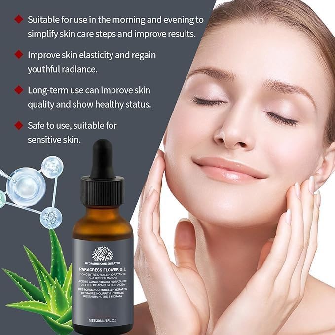 2PCS Paracress Facial Oil, Paracress Oil,Natural Paracress Extract Oil,Paracress Facial Serum Organic, Reduce Smooth Fine Lines and Wrinkles,for All Skin Types