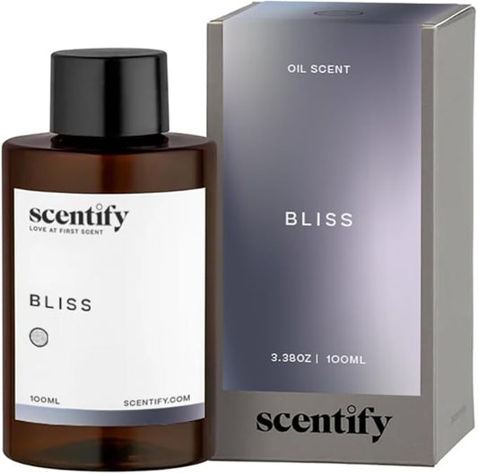 Scentify Bliss Aroma Oil Refill Scent for Oil Diffusers - Eucalyptus, Bergamot, Tea & Powdery Scents - Luxurious Relaxing Aromatherapy Diffuser Fragrance 100ml, 3.38 oz