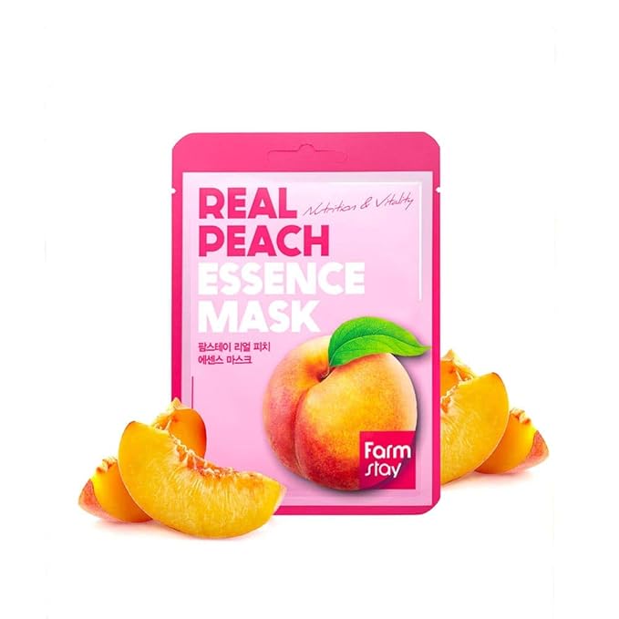 FARMSTAY] Real Essence Mask(12-Combo) - Mango, Coconut, Peach, Avocado | Korean Skin Care Mask Sheet