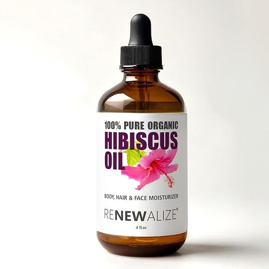 Virgin Organic HIBISCUS SEED OIL | Unrefined Cold Pressed 100 Percent Pure | Large 4 fl oz bottle | All Natural Anti Aging and Hair Growth oil