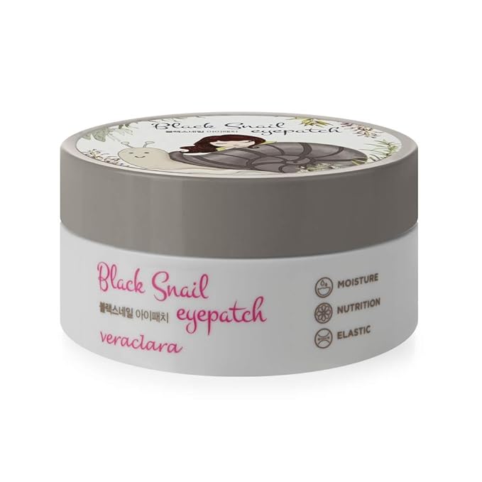 Black Snail Eye Gel Patches Moisturize & Reduce Wrinkle, Elastic Skin with Gold and Collagen, 30 Pairs