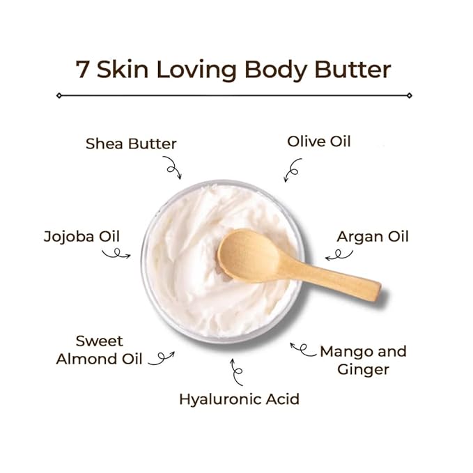 ORIGEM Body Butter for Dry Skin – Ultra-Nourishing & Hydrating Cream with Mango, Ginger, Argan Oil, Shea Butter & Honey – Moisturizer for Smooth, Glowing Skin – 8 Oz