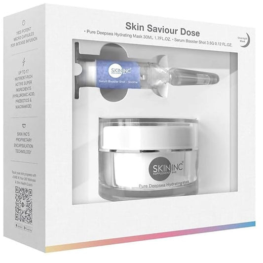Inc Saviour Dose Soothe Care Set - Hydration Kit with Serum Booster and Deepsea Hydrating Mask for Plump, Replenished
