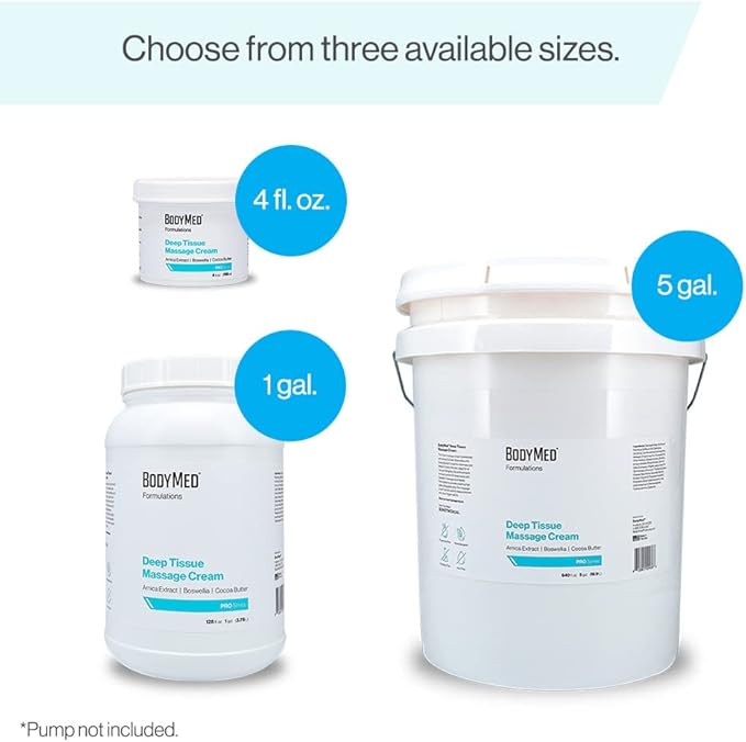 BodyMed Formulations Deep Tissue Massage Cream, 4 oz. – Fragrance-Free, All-Natural Lotion for Massage Therapy – Leaping Bunny Certified – with Arnica Extract & Jojoba – Non-Staining, & Paraben Free