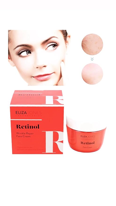 Retinol Cream for Face, Face Moisturizer with Retinol, Day and Night Cream, Wrinkle Repair, Anti-Aging Moisturizing Cream for Women and Men, for All Skin Types, 50 ml / 1.69 Oz