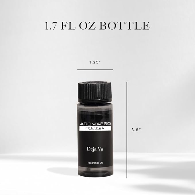Aroma360 - Deja Vu Pro Pod Fragrance Oil Blend | Hotel Inspired Luxury Essential Oil Diffuser | Aromatherapy Scent Diffuser Oil | Bergamot, Orange Blossom and Rose 1.7 fl oz, 50 mL