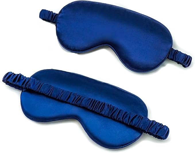 Mulberry Silk Eye Mask, Super Smooth Sleep Mask and Blind Fold (NavyBlue) (8)