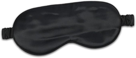 CELESTIAL SILK Sleep Mask for Women With Covered Elastic Strap, 100% Silk Filled Eye Mask for Sleeping (One Size, Black)