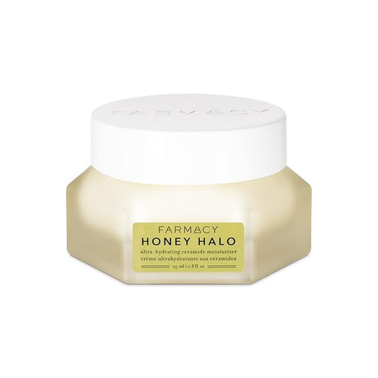 Farmacy Ceramide Face Moisturizer - Honey Halo Hydrating Facial Moisturizer for Dry Skin - Plumps, Soothes + Restores Skin with Potent Ceramides + Buckwheat Honey for a Dewy, Healthy Glow (25ml)