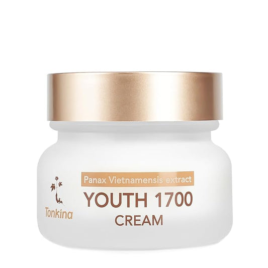 Youth 1700 Anti-Aging Moisturizer with Niacinamide, Hyaluronic Acid, Ginseng extract & Panthenol, Smooths Wrinkles & Brightens Skin, Suitable for All Skin, 1.76 oz