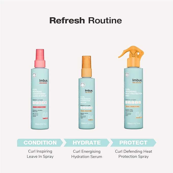 Imbue Curl Energising Hydration Serum for Curly Hair - Enhances and Conditions Curls, Defrizz Coils, Vegan, Curly Girl Compliant, 3.3 fl oz