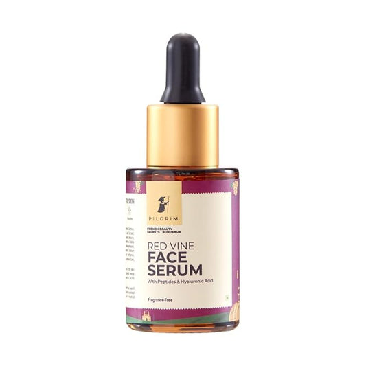Red Vine Face Serum | Hydrates, Firms & Revitalizes Skin | Reduces Wrinkles & Fine Lines | with Peptides & Hyaluronic Acid | Anti-Aging, Fragrance-Free, Lightweight | 1.01 Fl Oz (30ml)