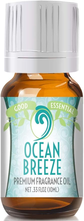 Good Essential Professional Ocean Breeze Scented Oil 10ml 0.33 fl oz for Diffuser, Candles, Soaps, Lotions, Perfume - Ocean Scented Aromatherapy Oil