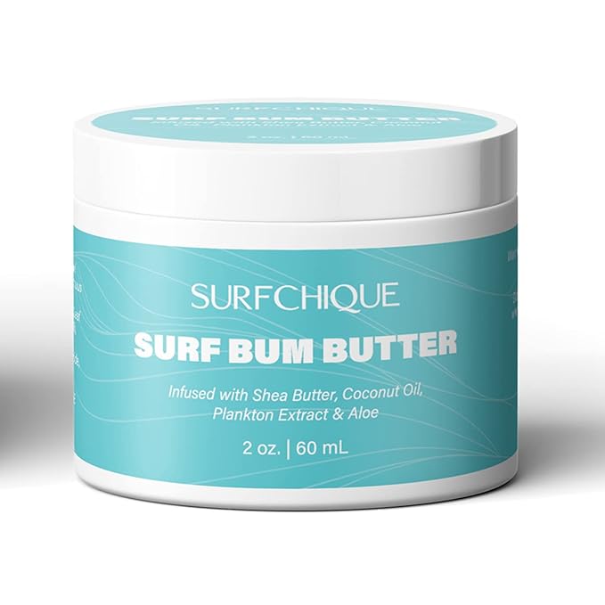 Surf Bum Whipped Moisturizing Body Butter with Light Tropical Scent of Coconut, Vanilla, Mango, & Papaya (2 oz)