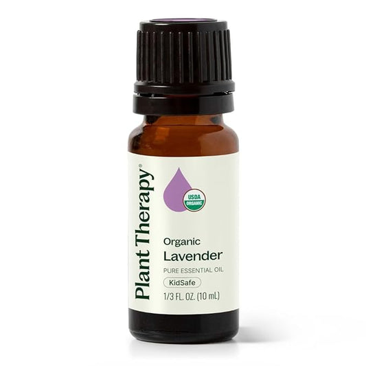 Plant Therapy Organic Lavender Essential Oil 100% Pure, USDA Certified Organic, Undiluted, Natural Aromatherapy, Therapeutic Grade 10 mL (1/3 oz)