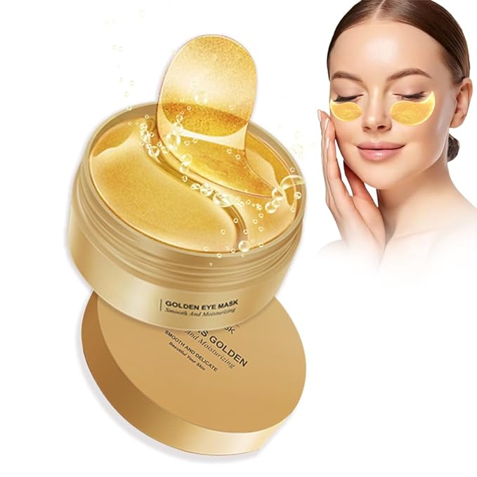 AMY'S DIARY 24K Gold Eye Mask Under Eye Patches (30 Pairs)- Puffy Eyes & Dark Circles Treatments,Reduce Under Eye Bags and Smooth Wrinkles,Eye Skin Care Pads With Collagen (Gold Snail)