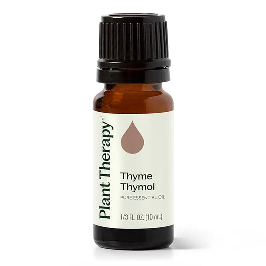 Plant Therapy Thyme Thymol Essential Oil 100% Pure, Undiluted, Natural Aromatherapy, Therapeutic Grade 10 mL (1/3 oz)