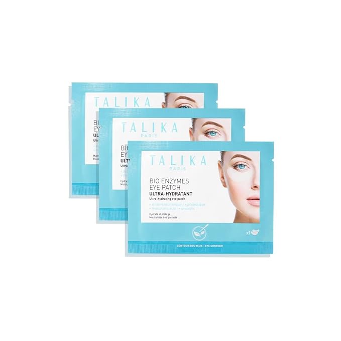 Talika Bio Enzymes Eye Patch (3 Pack) - Instant Ultra-Moisturising Under Eye Patches for Adults - Eye Mask For Dark Circles Tired Eyes & Puffiness