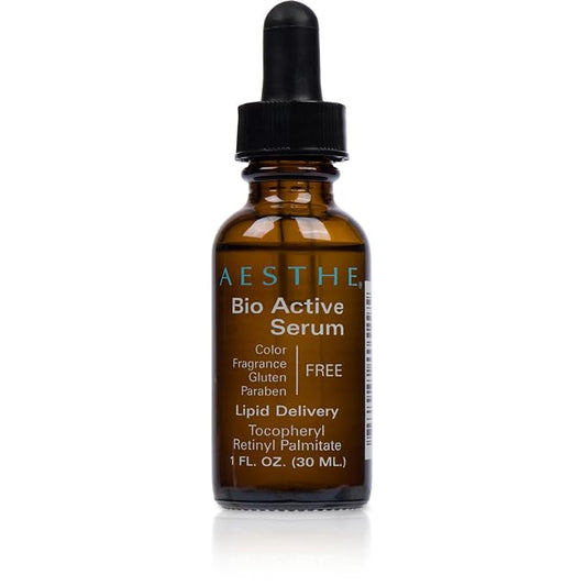 Aesthe Bio Serum for Face and Neck - Skincare Treatment for Wrinkles, Lines, Spots - Youthful Radiance - Uplifting Vitamin A, Primrose Oil, Retinyl Palmitate - Suitable for All Skin Types - 1.0 fl oz