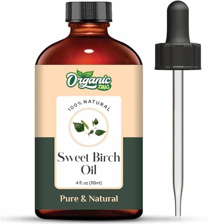 Sweet Birch (Betula Lenta) Oil | Pure & Natural Essential Oil for Aroma, Diffusers, Skincare & Massage - 118ml/3.99fl oz
