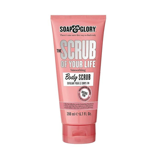 Soap & Glory Original Pink The Scrub Of Your Life Exfoliating Body Scrub - Smoothing & Buffing Vegan Scrub - Rose & Bergamot Body Polish with Shea Butter & Vitamin E (200ml)