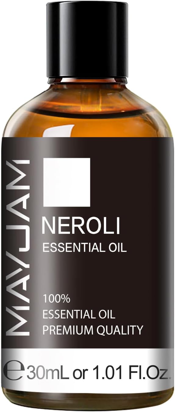 Neroli Essential Oil 30ML/ 1.01FL.OZ, MAYJAM Pure Neroli Oil for Massage, Diffuser, Soap Making, Long Lasting Scents