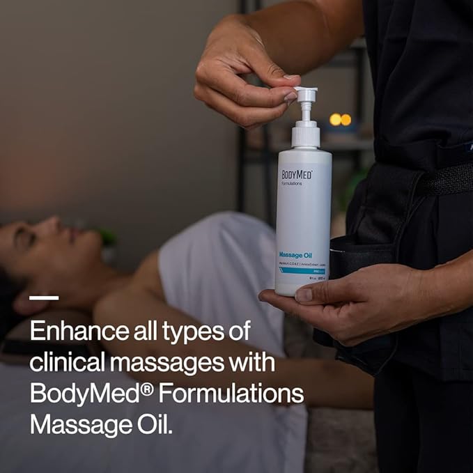 BodyMed Formulations Massage Oil, 8 oz. – Fragrance-Free, All-Natural Lotion for Massage Therapy – Leaping Bunny Certified – with Arnica Extract & Jojoba – Non-Staining, & Paraben Free