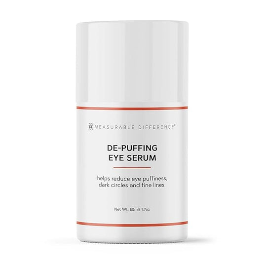 De-Puffing Eye Serum with Caffeine, Aloe Vera, Hyaluronic Acid & Peptides | Reduces Puffiness, Dark Circles, and Fine Lines | Hydrating Under Eye Treatment for All Skin Types