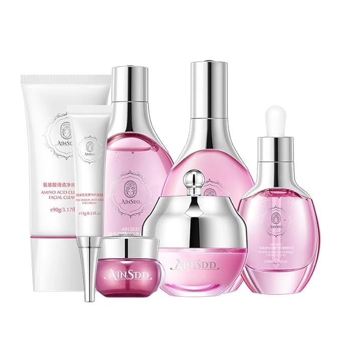 Hyaluronic Acid Anti Aging Skin Care Set Daily Skincare Kit For Women Gift Set 7 Pieces Women Beauty Set Valentine‘s day gift