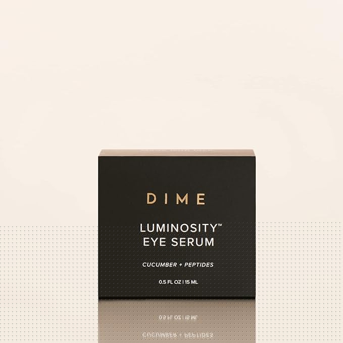 DIME Beauty Luminosity Eye Serum, Eye Cream Treatment With Caffeine for Dark Circles and Puffiness, 0.5 oz / 15 mL