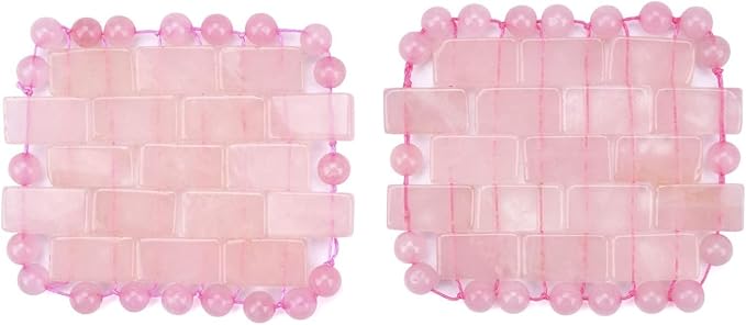 ideayard Rose Quartz Eye Mask, Mini Eye Mask Natural Quartz Mask for Eliminate Wrinkles Puffiness (Rose quartz-2)
