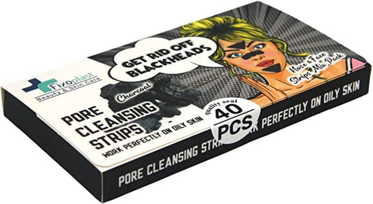 Pore Cleansing Strips, Blackhead remover for nose, chin and T-zone, Charcoal (Charcoal, 40)