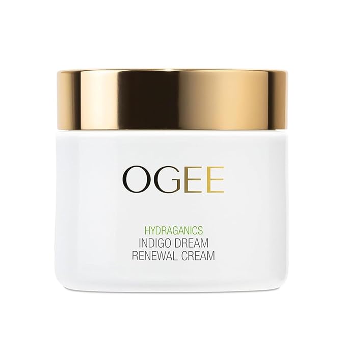 Indigo Dream Renewal Cream Face Moisturizer - Hydrating Face Cream with Hyaluronic Acid & Ceramides - Organic Ingredients, Cruelty-Free & Made in USA