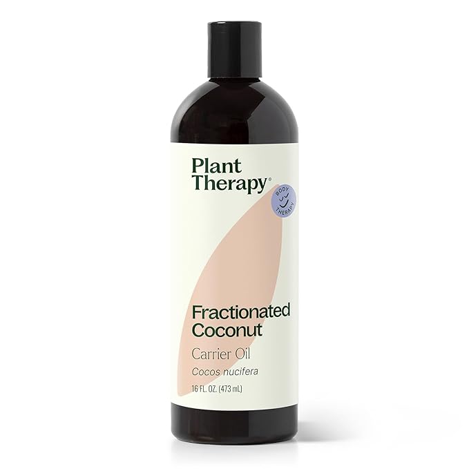 Plant Therapy Fractionated Coconut Oil for Skin, Hair, Body, Face, Diluted Essential Oils, 100% Pure, Natural Moisturizer, Massage & Aromatherapy for Men and Women Liquid Carrier Oil 16 oz