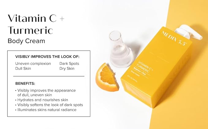 Medix 5.5 Vitamin C Cream Brightening Body Lotion & Face Moisturizer | Anti Aging Vitamin C Lotion For Women & Men Helps Soften The Look Of Dark Spots, Wrinkles, & Uneven Looking Skin Tone, 15 Fl Oz