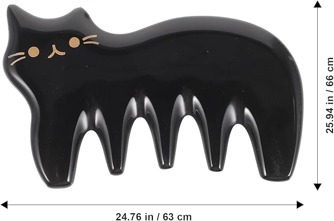 Masssage Comb Guasha Scraping Scalp Comb Body Massaging Board Gua Sha Massage Tool (Black)