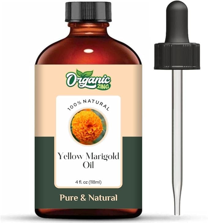 Yellow Marigold (Tagetes erecta) Oil | Pure & Natural Essential Oil for Aroma, Diffusers & Skincare- 118ml/4 fl oz