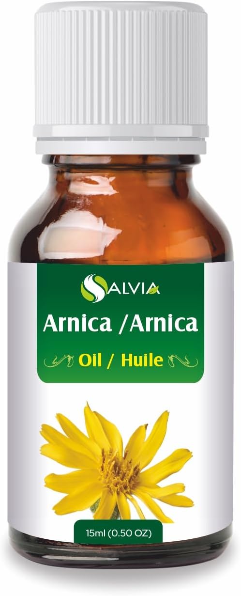 salvia Arnica (Arnica Montana) Therapeutic Essential Oil by Salvia Amber Bottle 100% Natural Uncut Undiluted Pure Cold Pressed Aromatherapy Premium Oil (0.51 Fl Oz (Pack of 1))