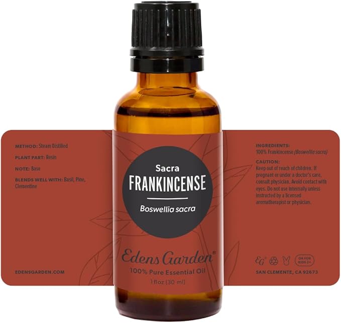 Edens Garden Frankincense- Sacra Essential Oil- 100% Pure Premium Grade, Undiluted, Natural, Therapeutic, Aromatherapy, The Best for Diffuser, Skin, Humidifiers, Kid Safe 30 ml (1 fl oz)