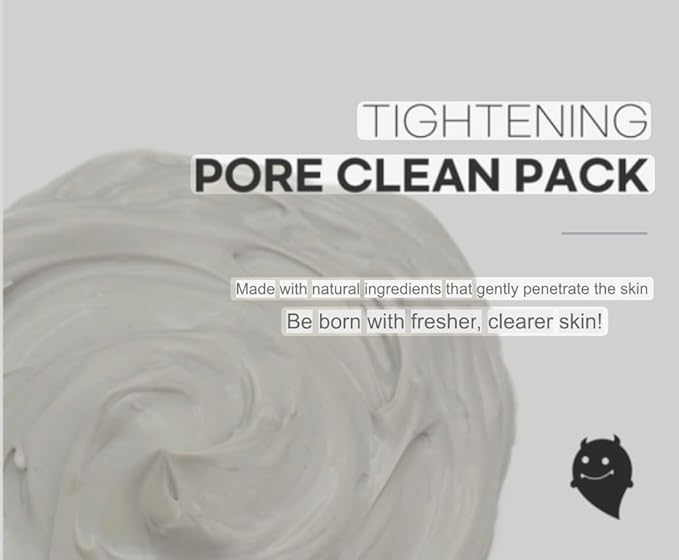 Pore Tightening & Cleaning Mask (5.3oz) - Deep Cleansing Mask for Blackhead Removel, Pore Reducing & Tightening. Kaolin, Allantoin, Bentonite. Korean Skin Care