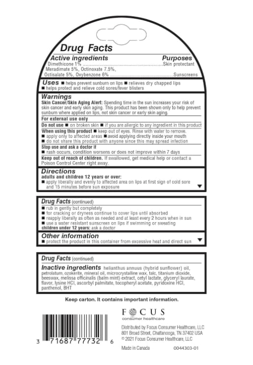 Herpecin L Lip Balm Stick; Cold Sore Sun & Fever Blisters and Chapped Lips Relief Lip Balm with SPF30, Lemon Balm, and Lysine, 0.1oz