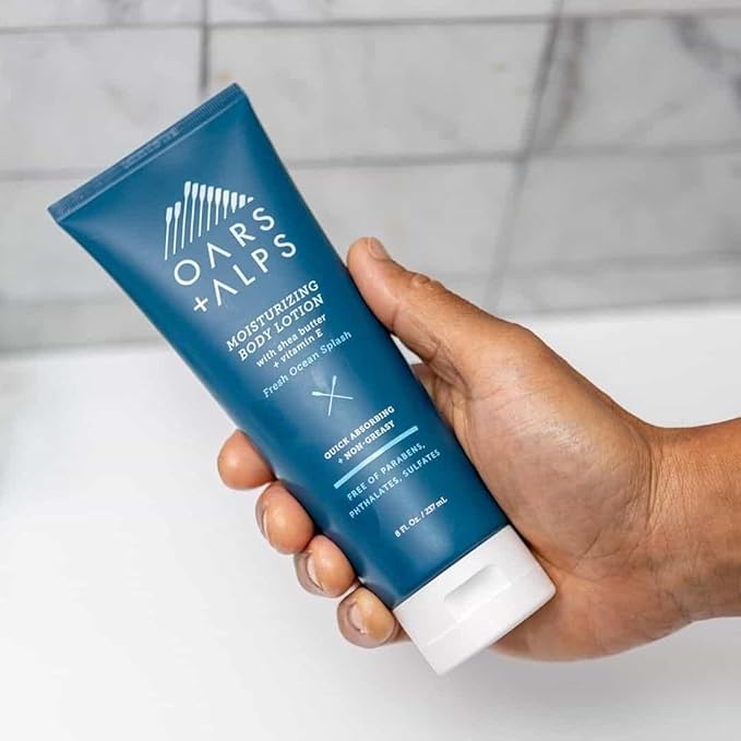 Oars + Alps Hydration Boost Bundle, Includes Face Moisturizer and Eye Cream, Hand Repair Cream, and Body Lotion for Hydrating Skin