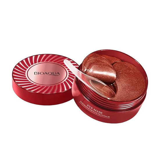 BIOAQUA 30 Pairs Eye Mask Moisturizing Hydrating Anti-Wrinkle Anti-Aging Remove Dark Circles Smooth Nourishing Refreshing 80g / 60pcs (RED HAEMATOCOCCUS PLUVIALIS)