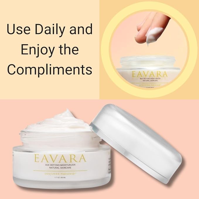 Anti Aging Face Moisturizer Cream, Natural Organic Firming Facial Lotion with Hyaluronic Acid, Shea Butter, Jojoba, Rosehip, and Kukui Oils, For Women And Men, Helps Reduce Wrinkles