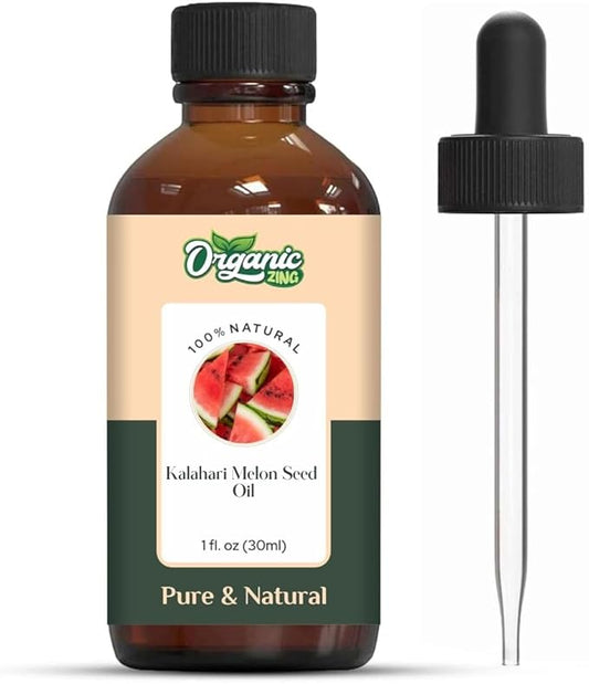 Kalahari Melon Seed (Citrullus Lanatus) Oil | Pure & Natural Carrier Oil for Skincare, Hair Care & Massage- 30ml/1.01fl oz