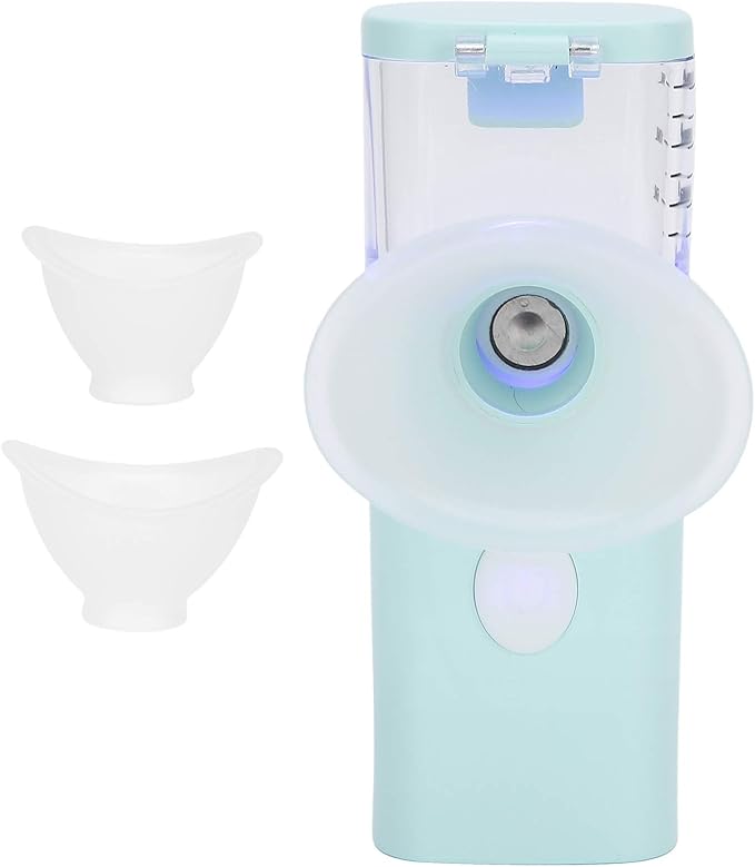 Dioche Portable Dry Eye Humidifier & Facial Steamer - Eye Mist Sprayer for Moisturizing, Fast Steam, Makeup (Blue)