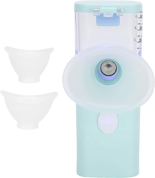 Dioche Portable Dry Eye Humidifier & Facial Steamer - Eye Mist Sprayer for Moisturizing, Fast Steam, Makeup (Blue)