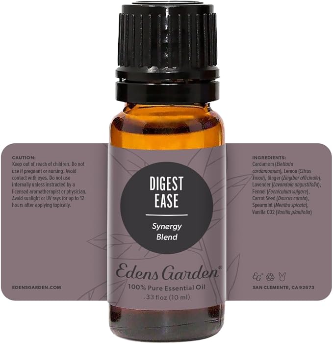 Edens Garden Digest Ease Essential Oil Blend- 100% Pure Premium Grade, Undiluted, Natural, Therapeutic, Aromatherapy, The Best for Diffusing, Skin, Face, Humidifies 10 ml (.33 fl oz)